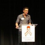 Josh Robbins from Imstilljosh.com speaking at a Nashville CARES event